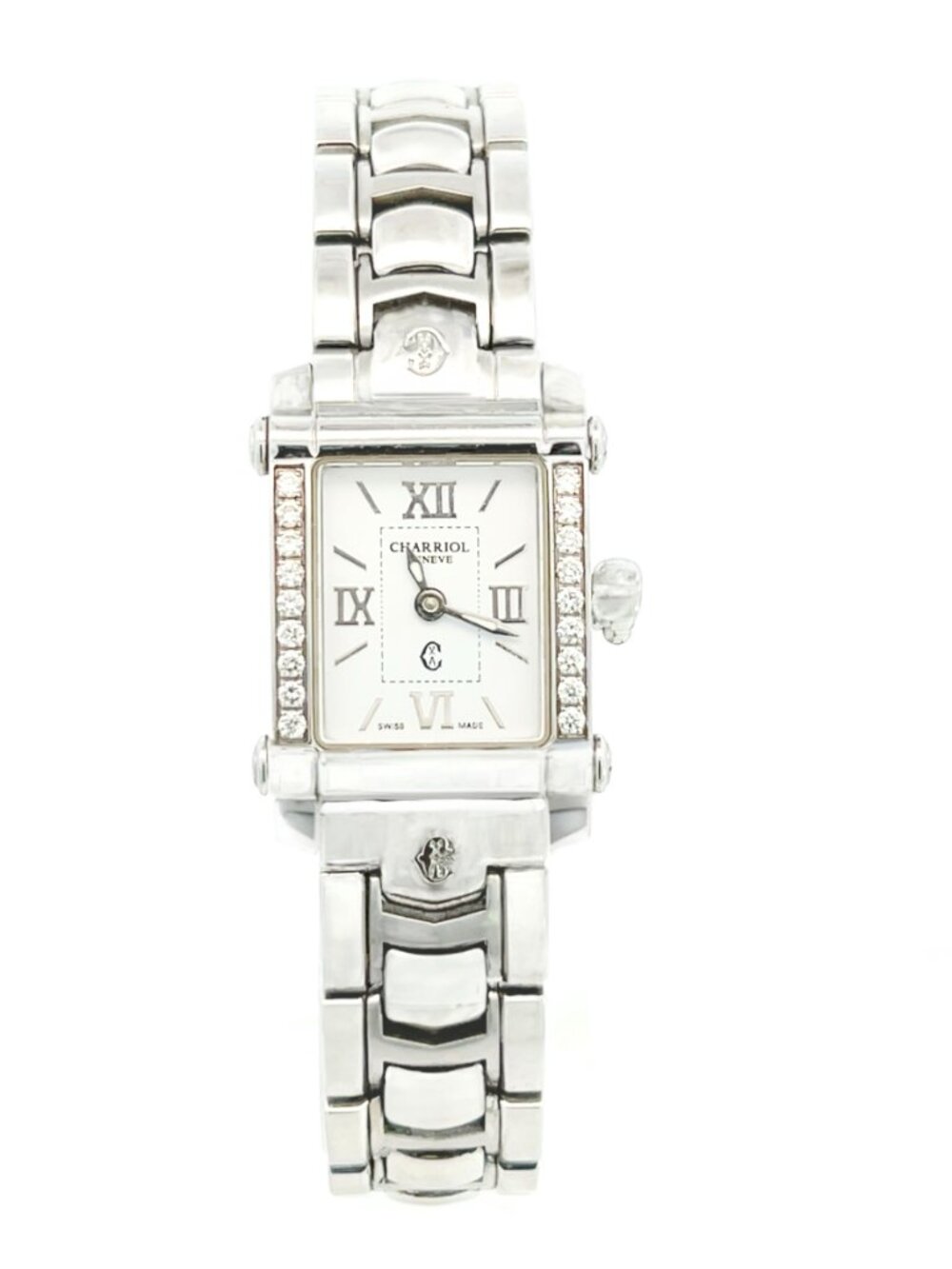 Philippe Charriol Diamond Ladies Wristwatch 6.5" Stainless Steel 22.8 mm CH1